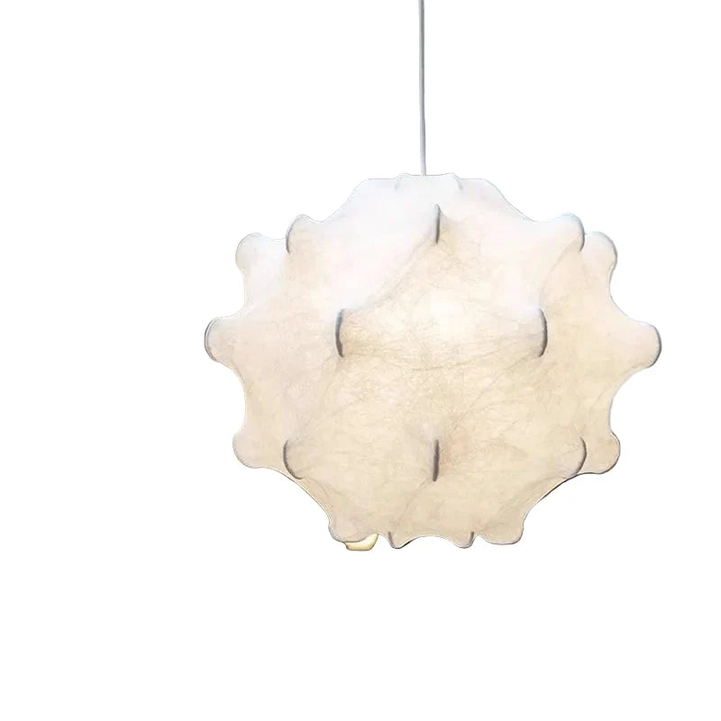 Handwoven Silk Cocoon Pendant Lamp – Minimalist Hanging Light for Bedroom, Dining Room & Hallway | Thomler