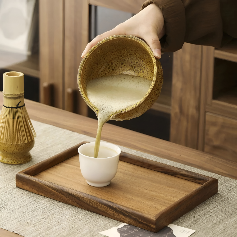Traditional Japanese Matcha Tea Set with Handmade Ceramic Bowl, Bamboo Whisk & Accessories – 5-Piece Complete Kit for Tea Ceremony | Thomler