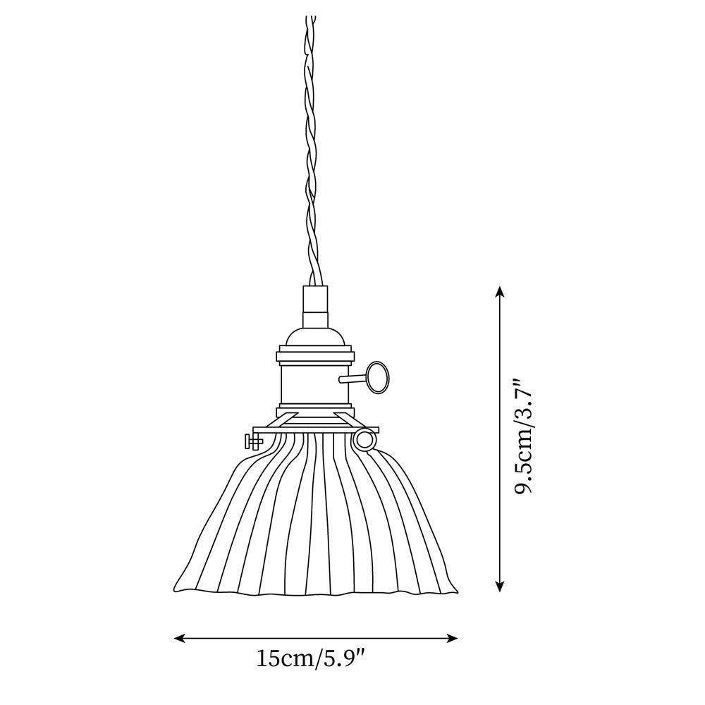Pendant Light Glass Brass 5.9 In Clear Dining Room Kitchen Island Hanging Ceiling Lamp Adjustable Cord | Thomler