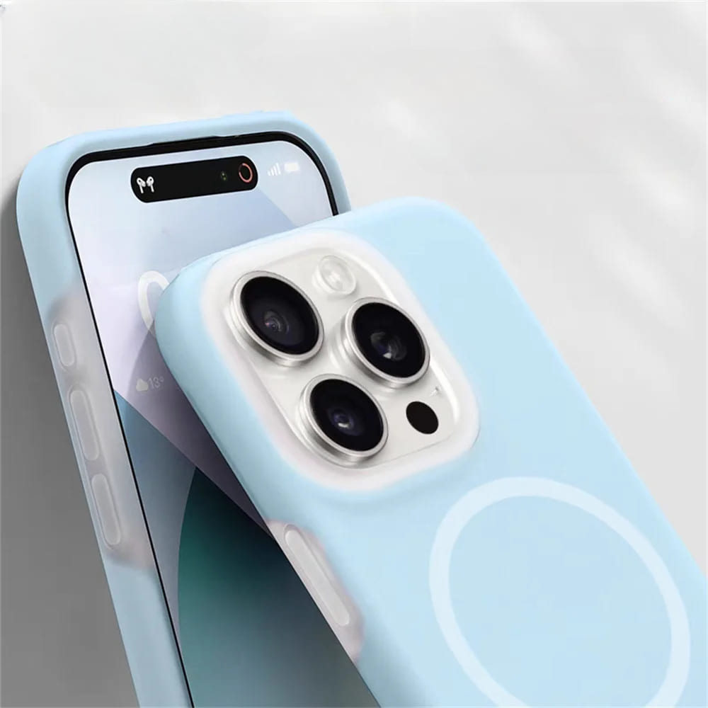 Silicone iPhone Case with Magnetic Ring Stand for 15 16 17 Pro Max | Thomler