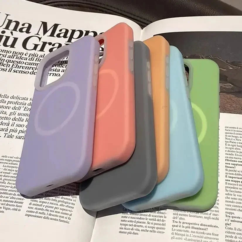 Silicone iPhone Case with Magnetic Ring Stand for 15 16 17 Pro Max | Thomler
