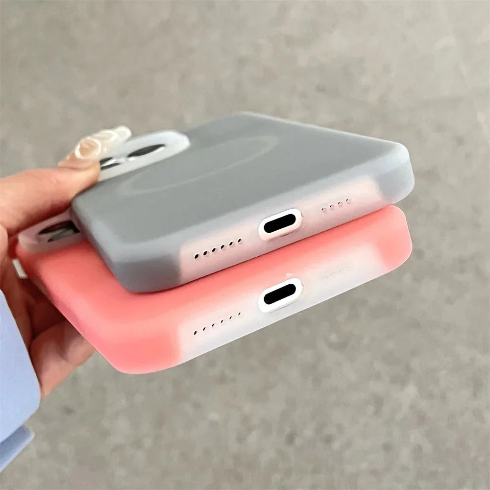 Silicone iPhone Case with Magnetic Ring Stand for 15 16 17 Pro Max | Thomler