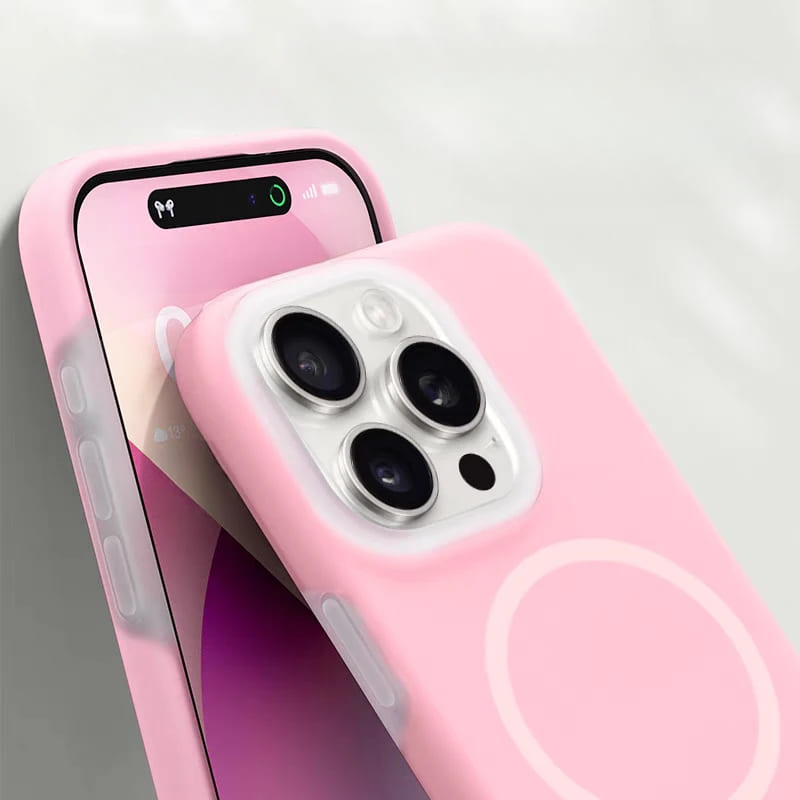 Silicone iPhone Case with Magnetic Ring Stand for 15 16 17 Pro Max | Thomler