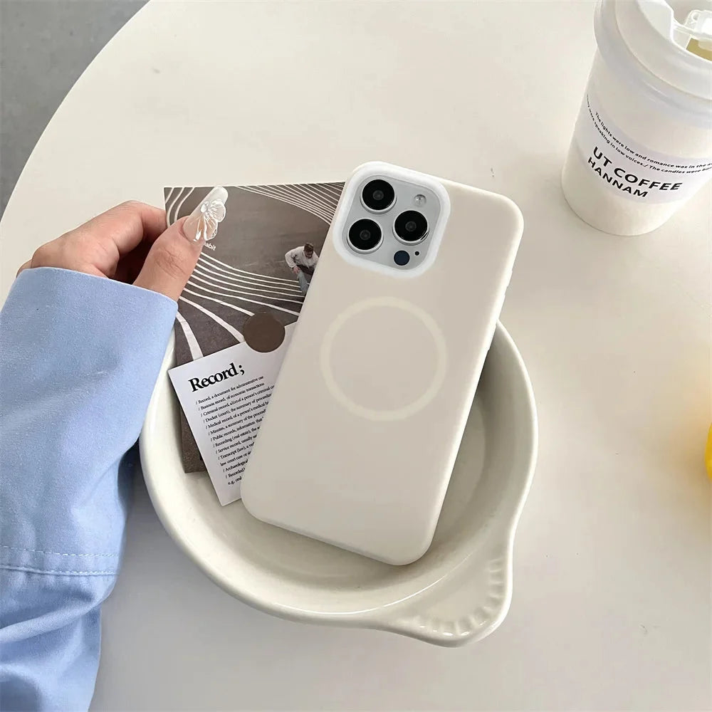 Silicone iPhone Case with Magnetic Ring Stand for 15 16 17 Pro Max | Thomler
