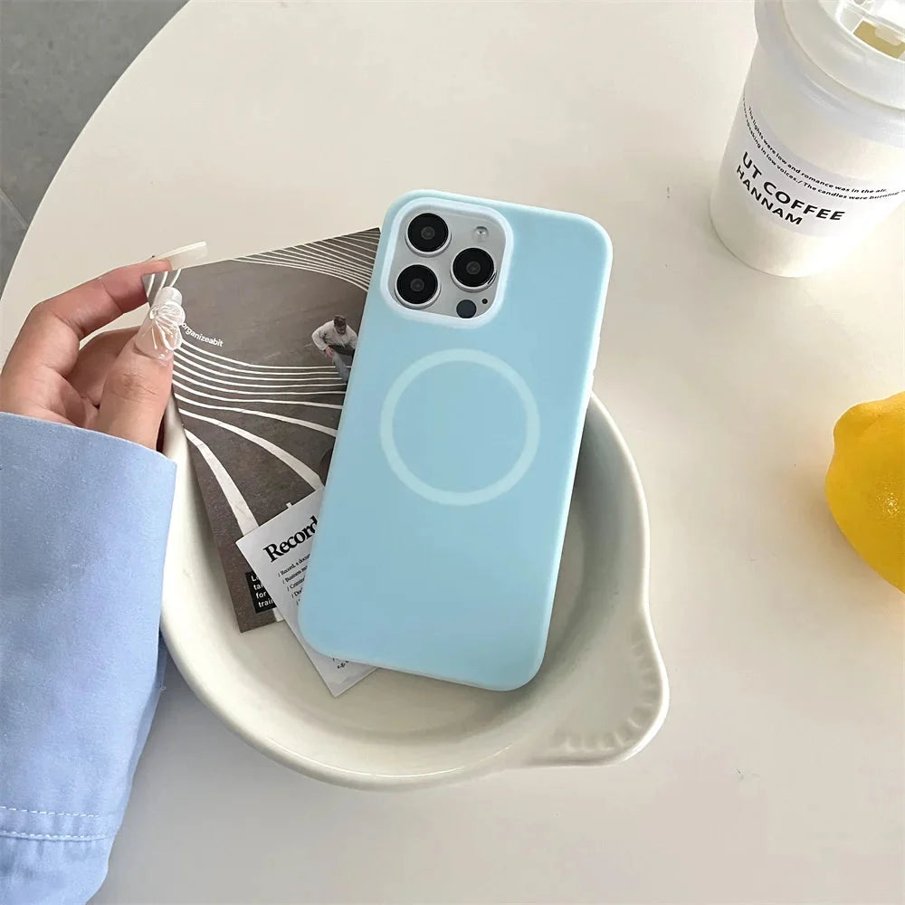 Silicone iPhone Case with Magnetic Ring Stand for 15 16 17 Pro Max | Thomler