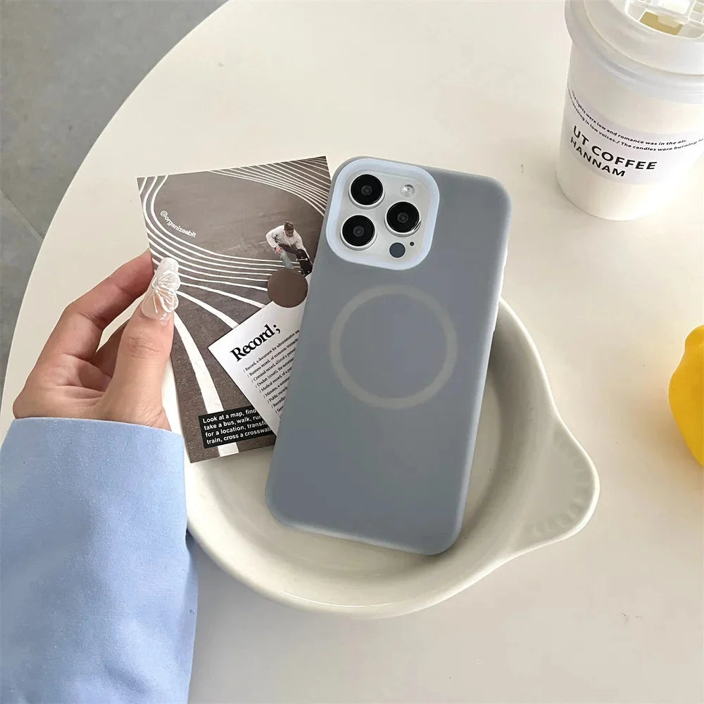 Silicone iPhone Case with Magnetic Ring Stand for 15 16 17 Pro Max | Thomler