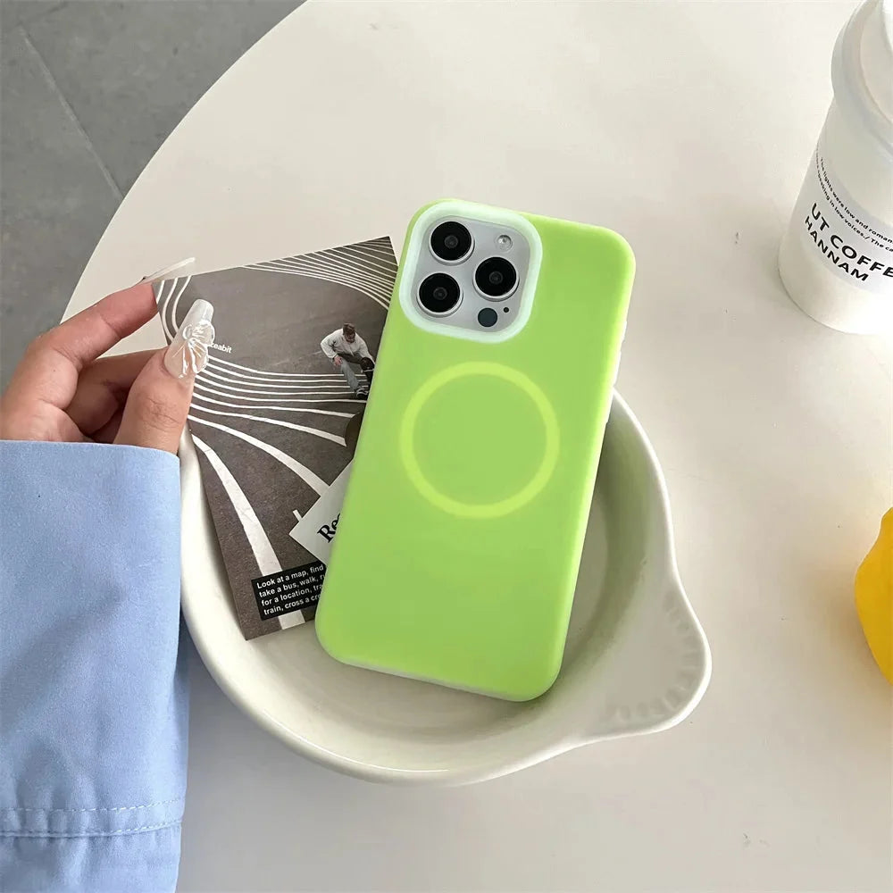 Silicone iPhone Case with Magnetic Ring Stand for 15 16 17 Pro Max | Thomler