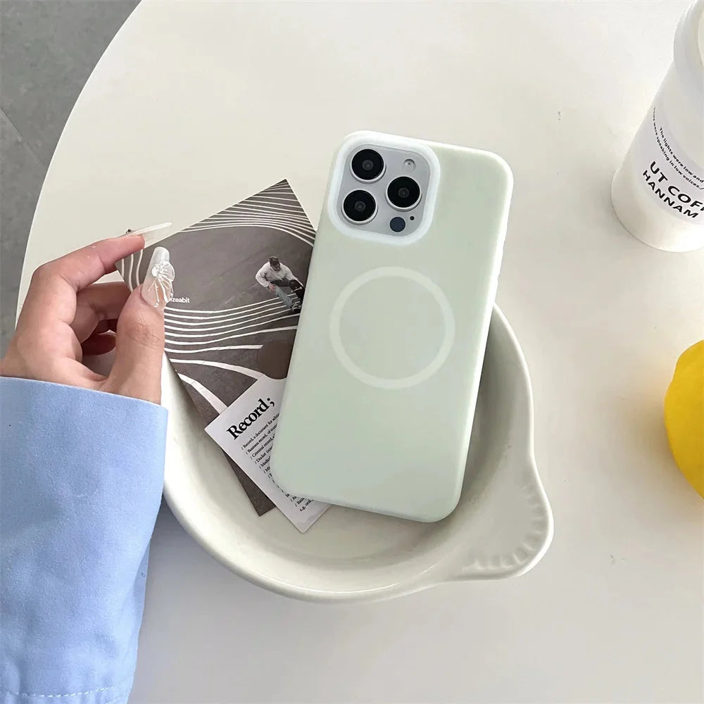 Silicone iPhone Case with Magnetic Ring Stand for 15 16 17 Pro Max | Thomler