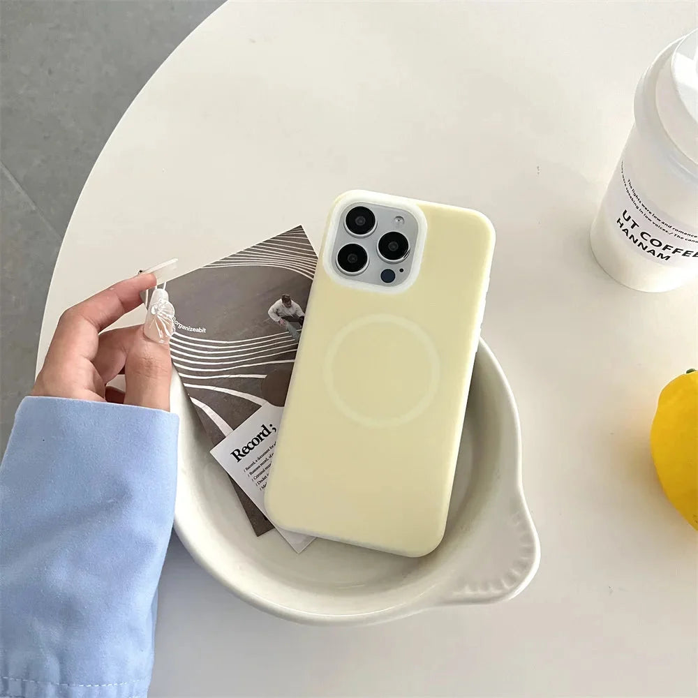Silicone iPhone Case with Magnetic Ring Stand for 15 16 17 Pro Max | Thomler