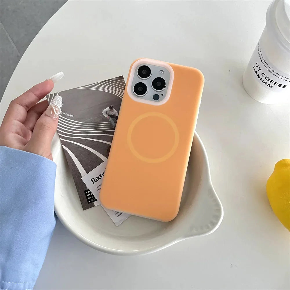 Silicone iPhone Case with Magnetic Ring Stand for 15 16 17 Pro Max | Thomler