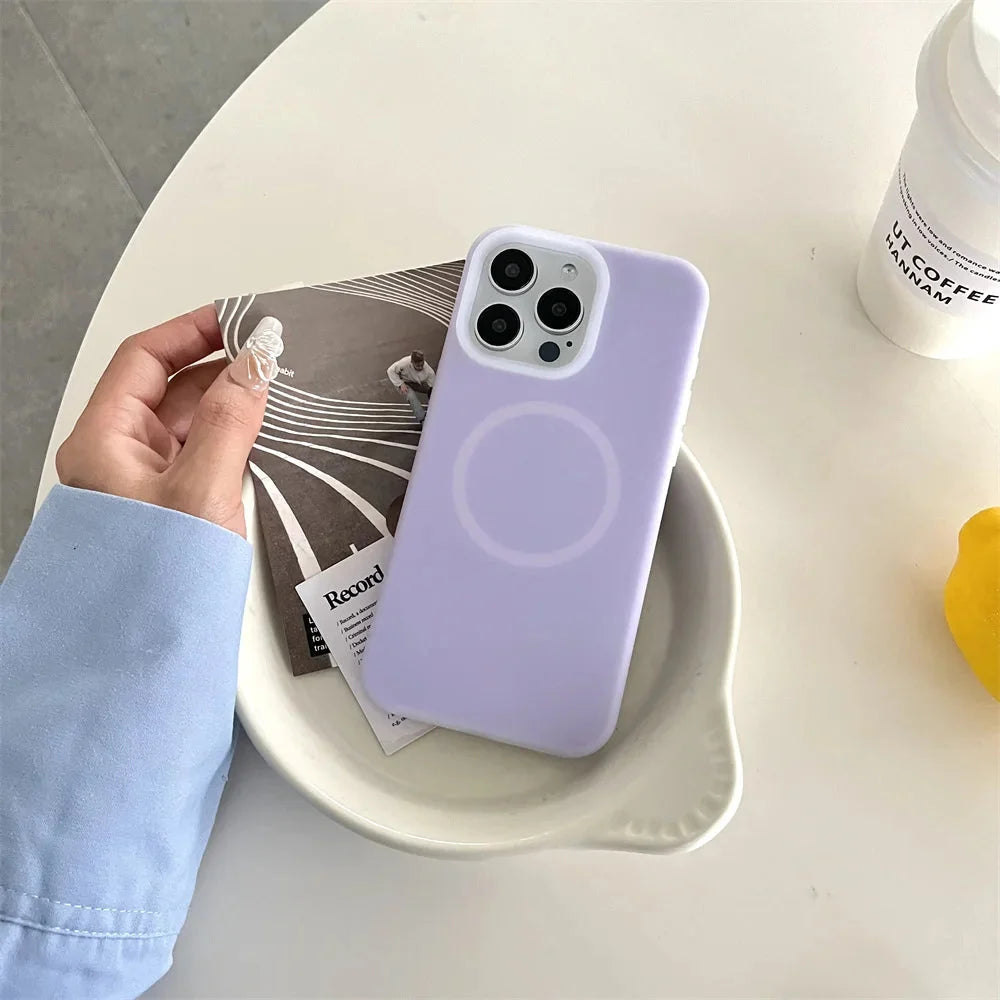 Silicone iPhone Case with Magnetic Ring Stand for 15 16 17 Pro Max | Thomler