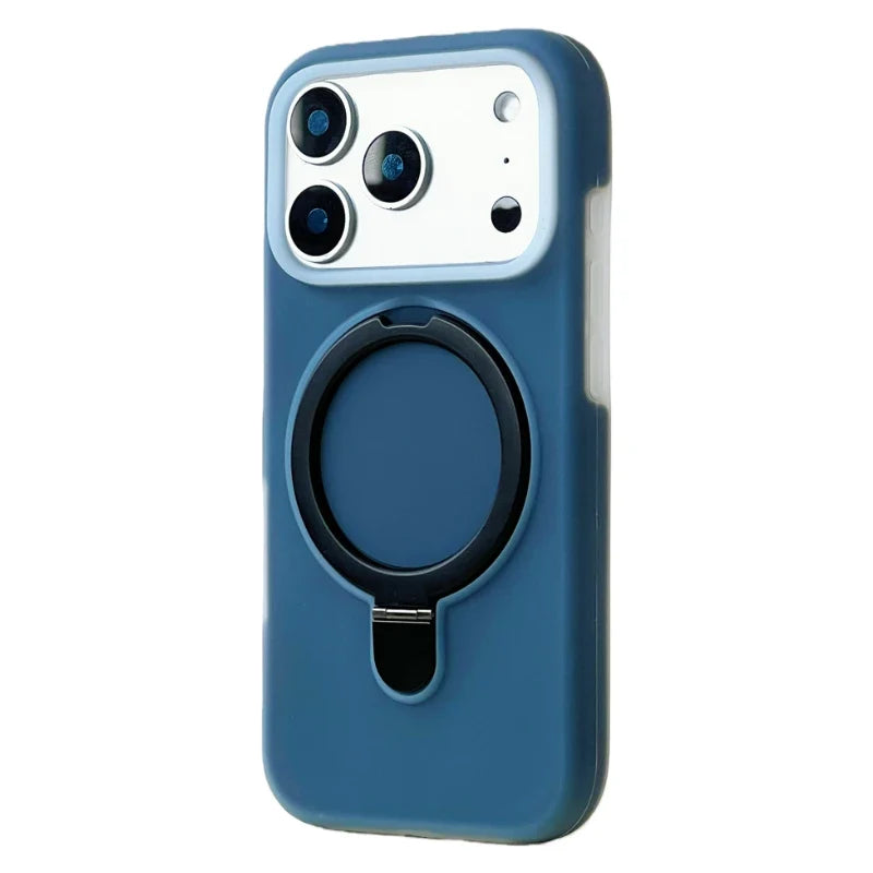 Silicone iPhone Case with Magnetic Ring Stand for 15 16 17 Pro Max | Thomler