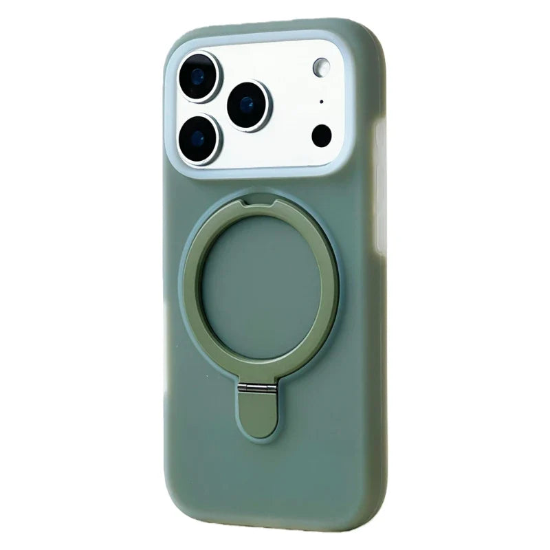 Silicone iPhone Case with Magnetic Ring Stand for 15 16 17 Pro Max | Thomler
