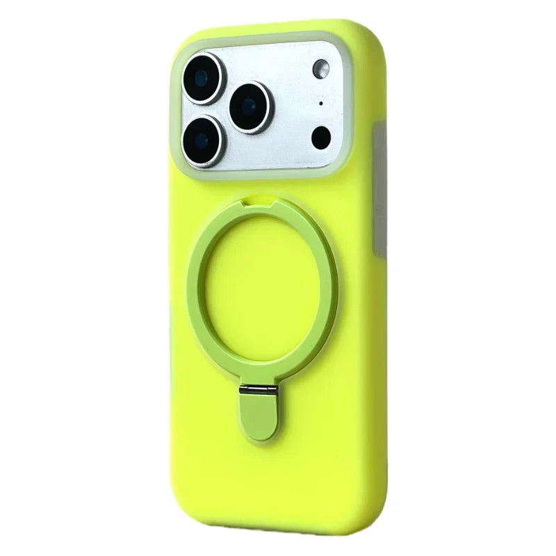 Silicone iPhone Case with Magnetic Ring Stand for 15 16 17 Pro Max | Thomler