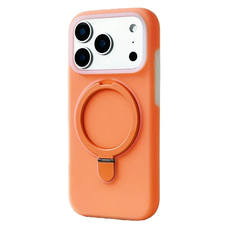 Silicone iPhone Case with Magnetic Ring Stand for 15 16 17 Pro Max | Thomler