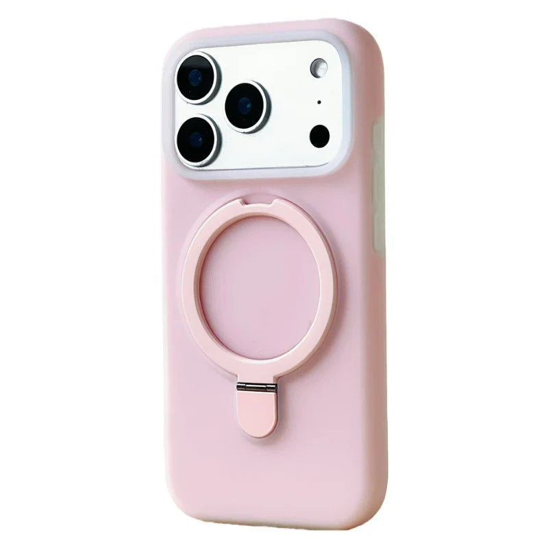 Silicone iPhone Case with Magnetic Ring Stand for 15 16 17 Pro Max | Thomler