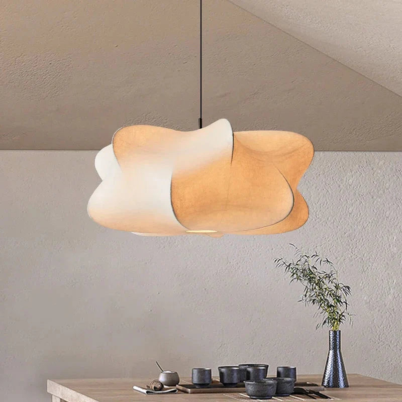 Silk Pendant Light Japanese-Inspired LED Warm White for Living Room Bedroom Hotel | Thomler