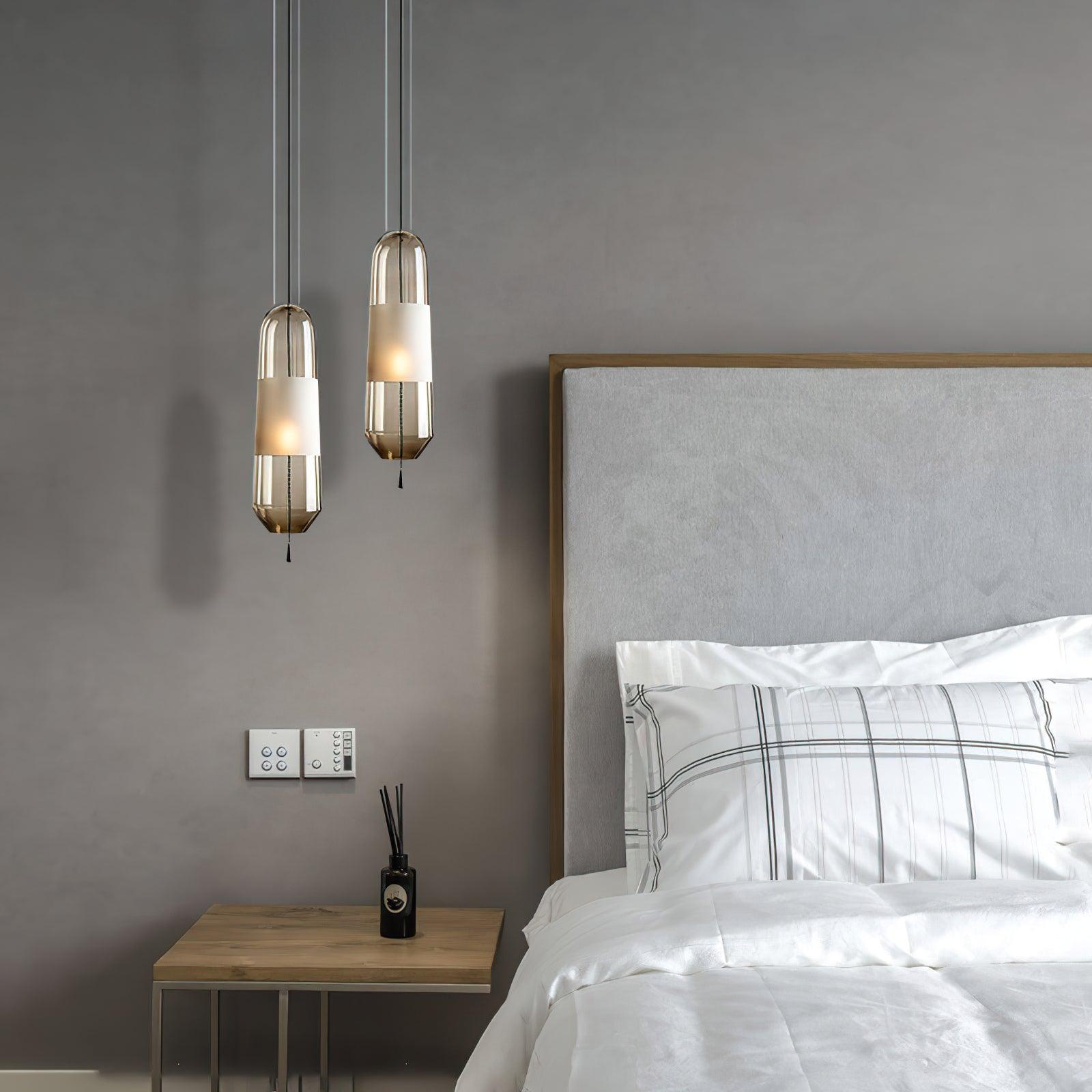 Glass Shade Hanging Light Fixture E14 Socket for Kitchen Island and Dining Room Overhead Lighting 5 Inch Wide 15 Inch Drop Adjustable Wire L | Thomler