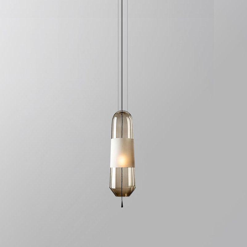 Glass Shade Hanging Light Fixture E14 Socket for Kitchen Island and Dining Room Overhead Lighting 5 Inch Wide 15 Inch Drop Adjustable Wire L | Thomler
