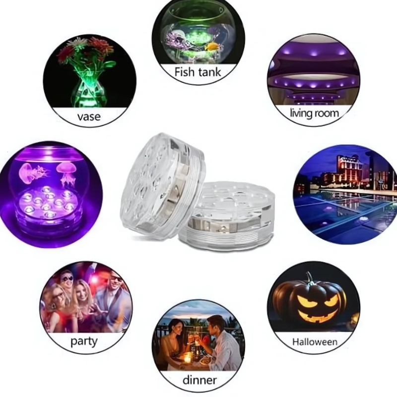 Submersible Pool Light with 16-Color Remote Control – Waterproof LED Accent Lighting for Pools & Spas | Thomler