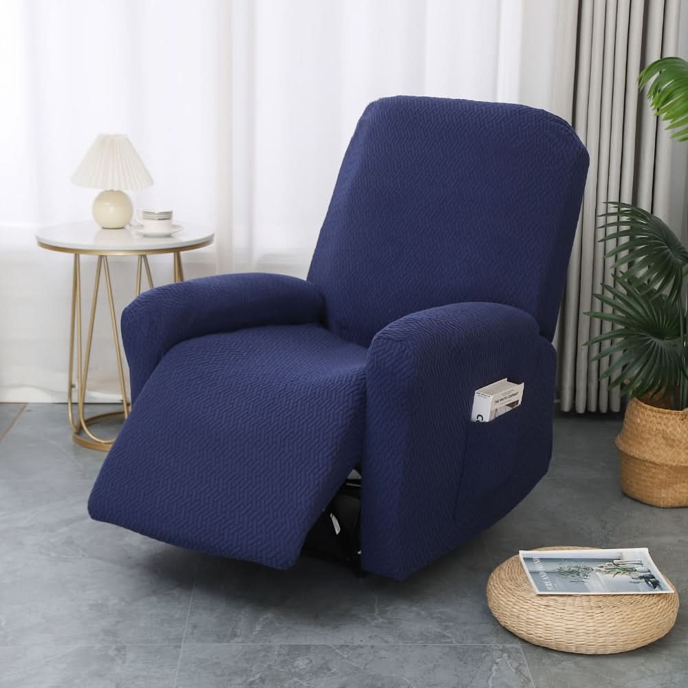 Stretch-Fit Recliner Slipcover with Side Storage Pocket – Furniture Protector for Living Room Lounge Chairs | Thomler