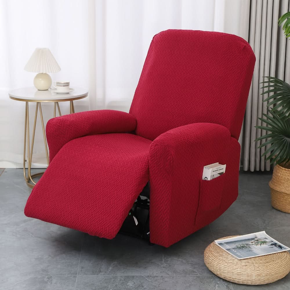 Stretch-Fit Recliner Slipcover with Side Storage Pocket – Furniture Protector for Living Room Lounge Chairs | Thomler