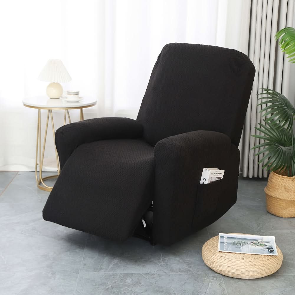 Stretch-Fit Recliner Slipcover with Side Storage Pocket – Furniture Protector for Living Room Lounge Chairs | Thomler