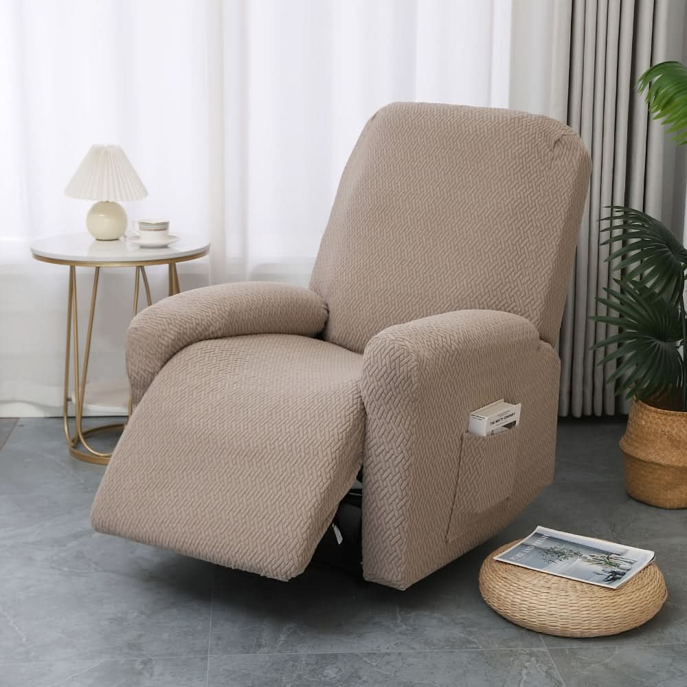 Stretch-Fit Recliner Slipcover with Side Storage Pocket – Furniture Protector for Living Room Lounge Chairs | Thomler