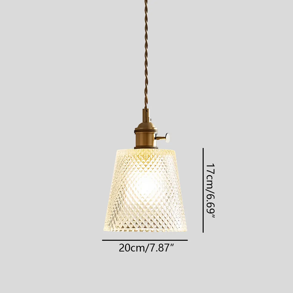 Pendant Light Glass Bronze Adjustable Cable Transparent Dining Room Kitchen Island Hanging Ceiling Lamp | Thomler