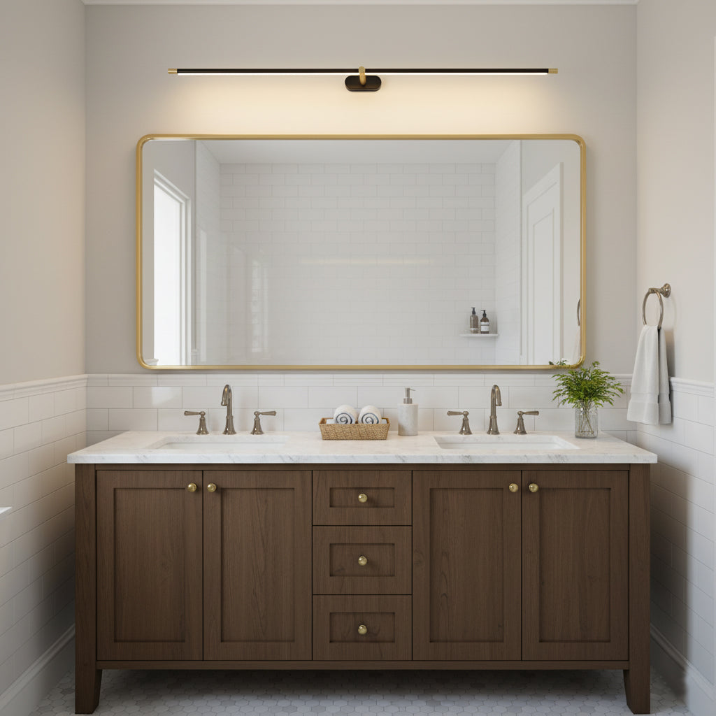 Wall Lamp Metal 27 in 12W Cordless Rechargeable Gold Accent Lighting | Thomler