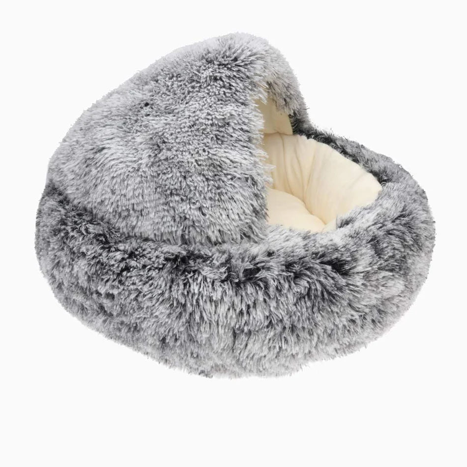 Hooded Pet Cave Bed for Cats & Small Dogs – Cozy Enclosed Sleeping Den with Plush Cushion & Machine-Washable Cover in Multiple Sizes | Thomler