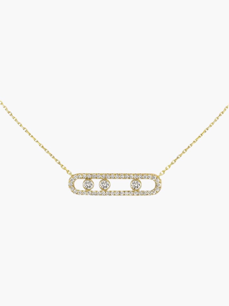 Ketting met bewegende diamanten - elegant, verfijnd en tijdloos