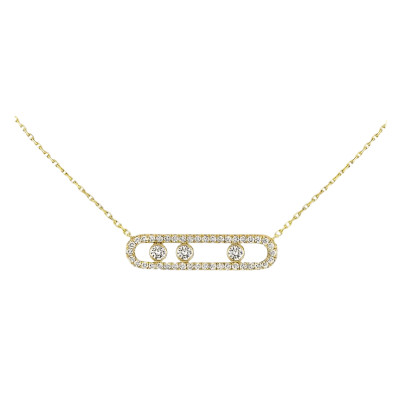 Ketting met bewegende diamanten - elegant, verfijnd en tijdloos