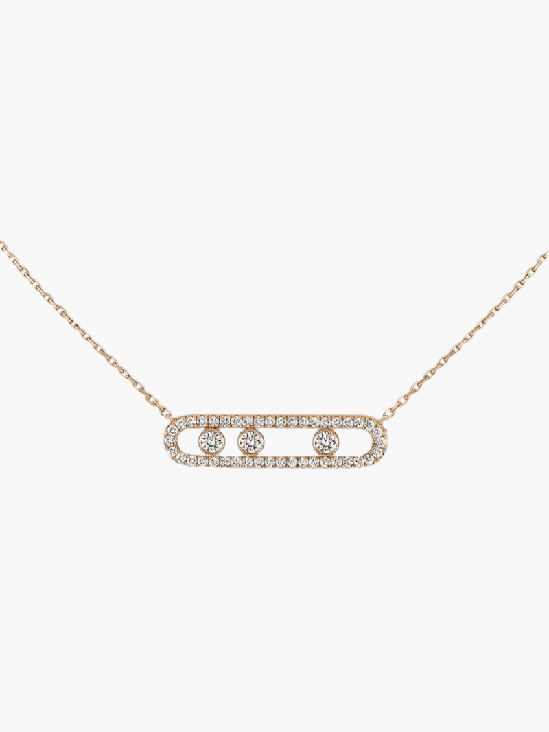 Ketting met bewegende diamanten - elegant, verfijnd en tijdloos