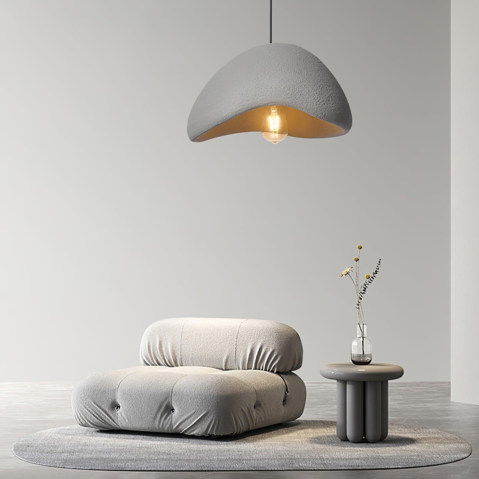 Moon Pendant Light LED 11.8 in Adjustable Grey White Indoor Ceiling Lamp | Thomler
