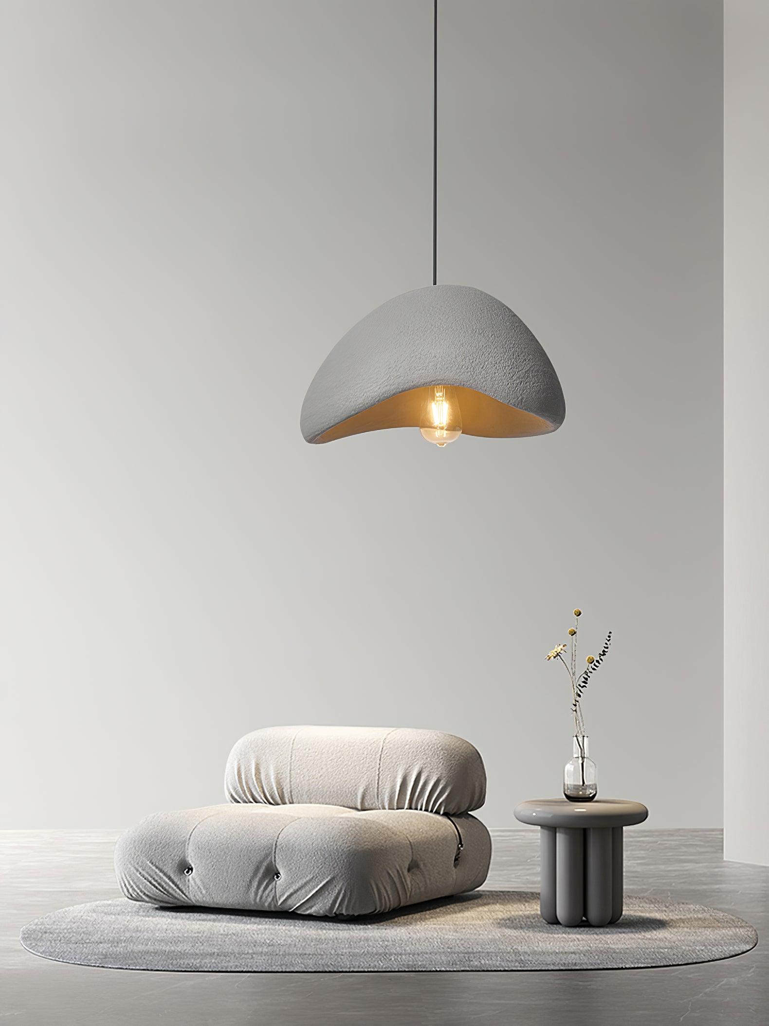 Moon Pendant Light LED 11.8 in Adjustable Grey White Indoor Ceiling Lamp | Thomler