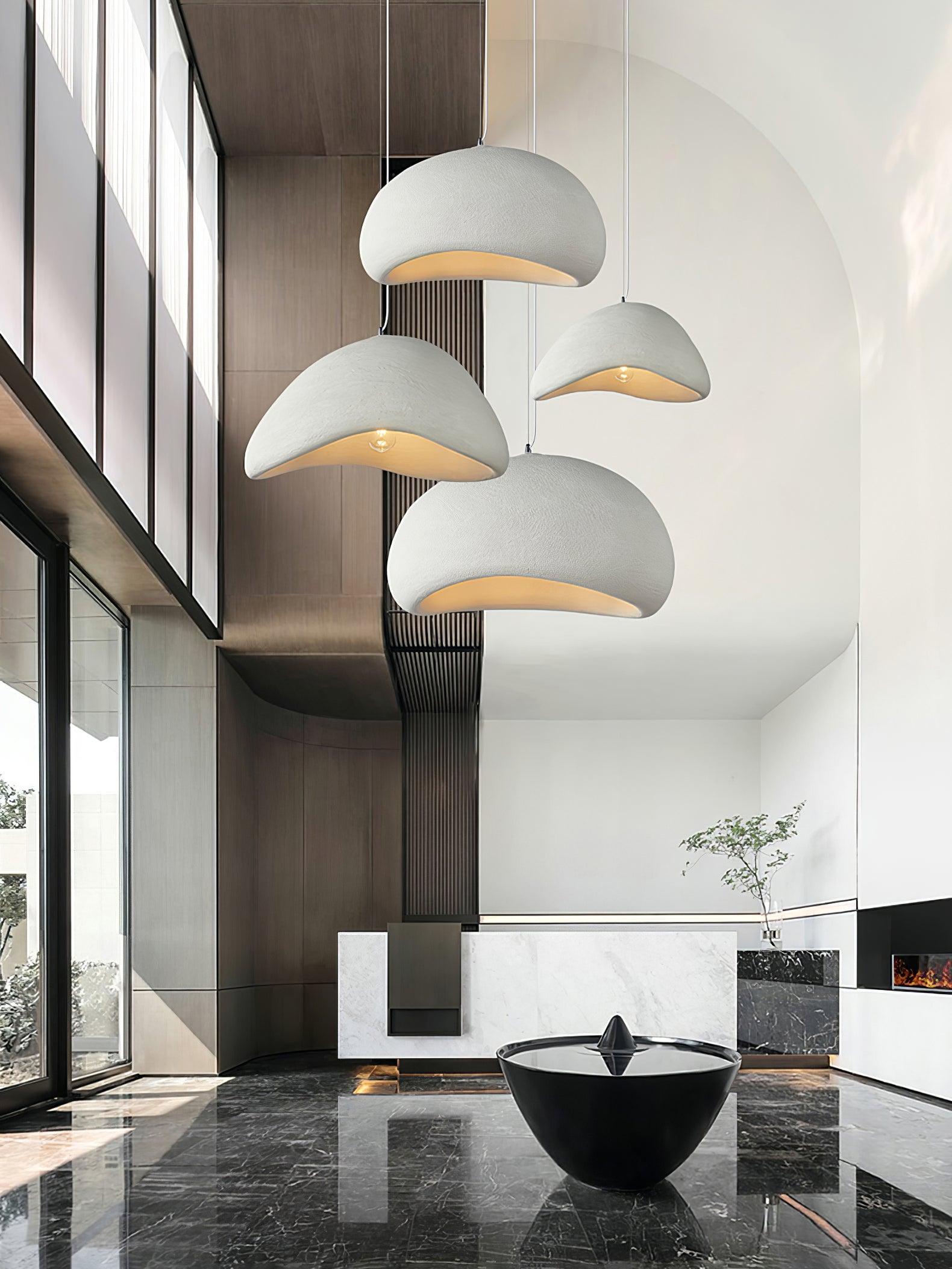 Moon Pendant Light LED 11.8 in Adjustable Grey White Indoor Ceiling Lamp | Thomler