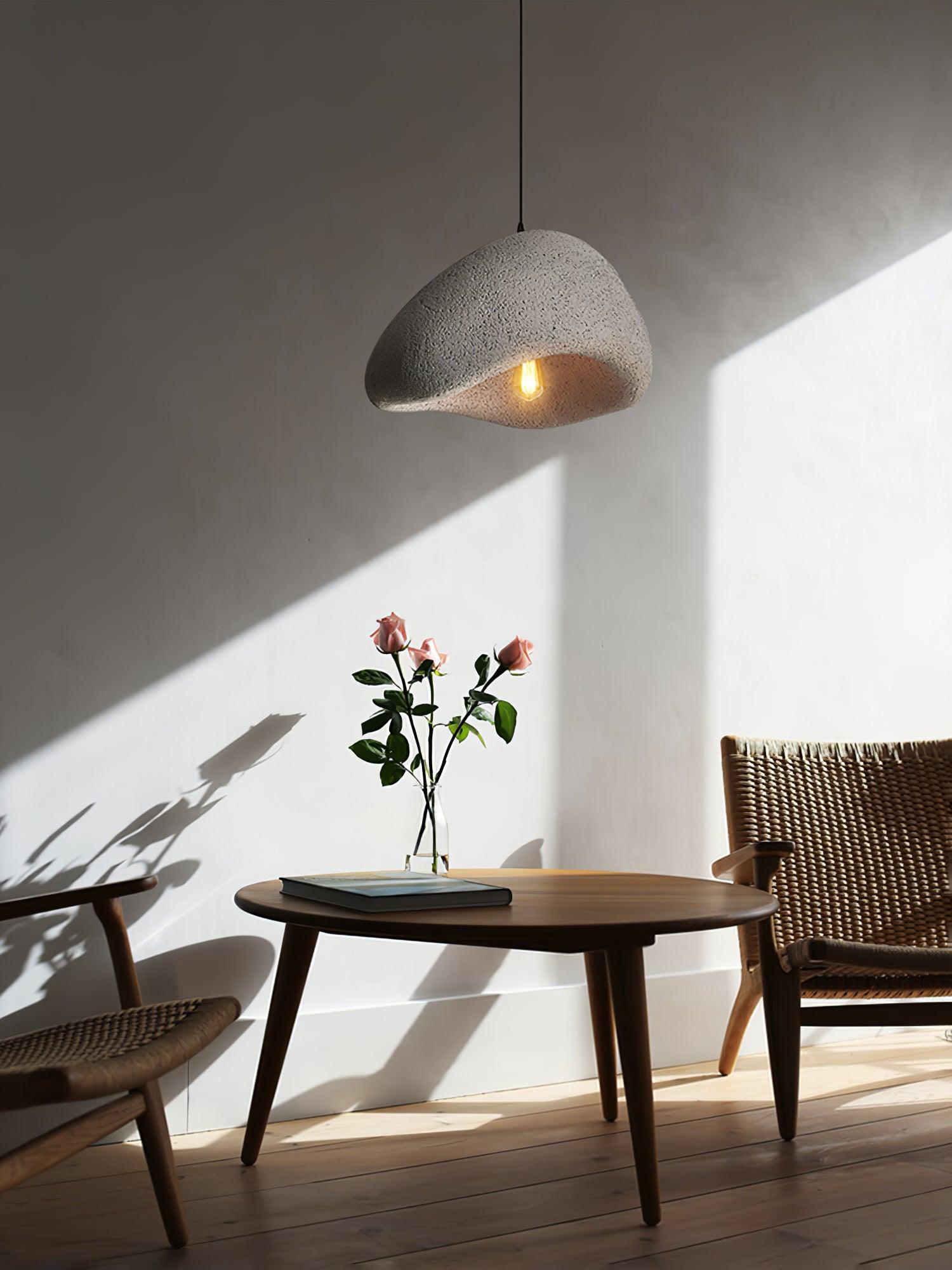 Moon Pendant Light LED 11.8 in Adjustable Grey White Indoor Ceiling Lamp | Thomler