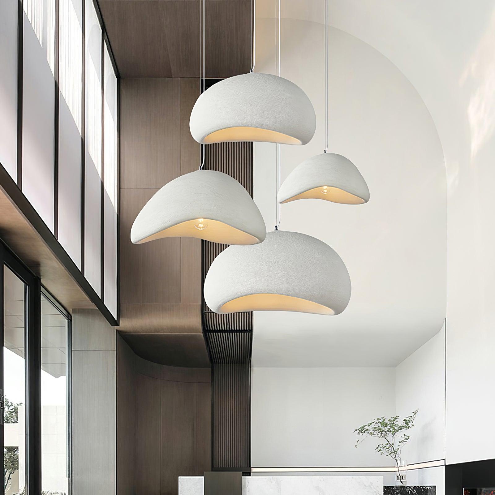 Moon Pendant Light LED 11.8 in Adjustable Grey White Indoor Ceiling Lamp | Thomler