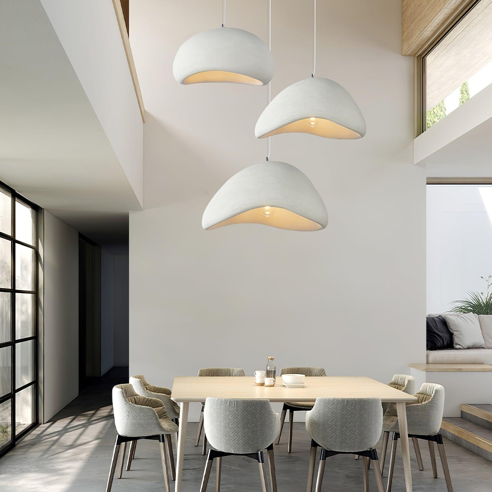 Moon Pendant Light LED 11.8 in Adjustable Grey White Indoor Ceiling Lamp | Thomler