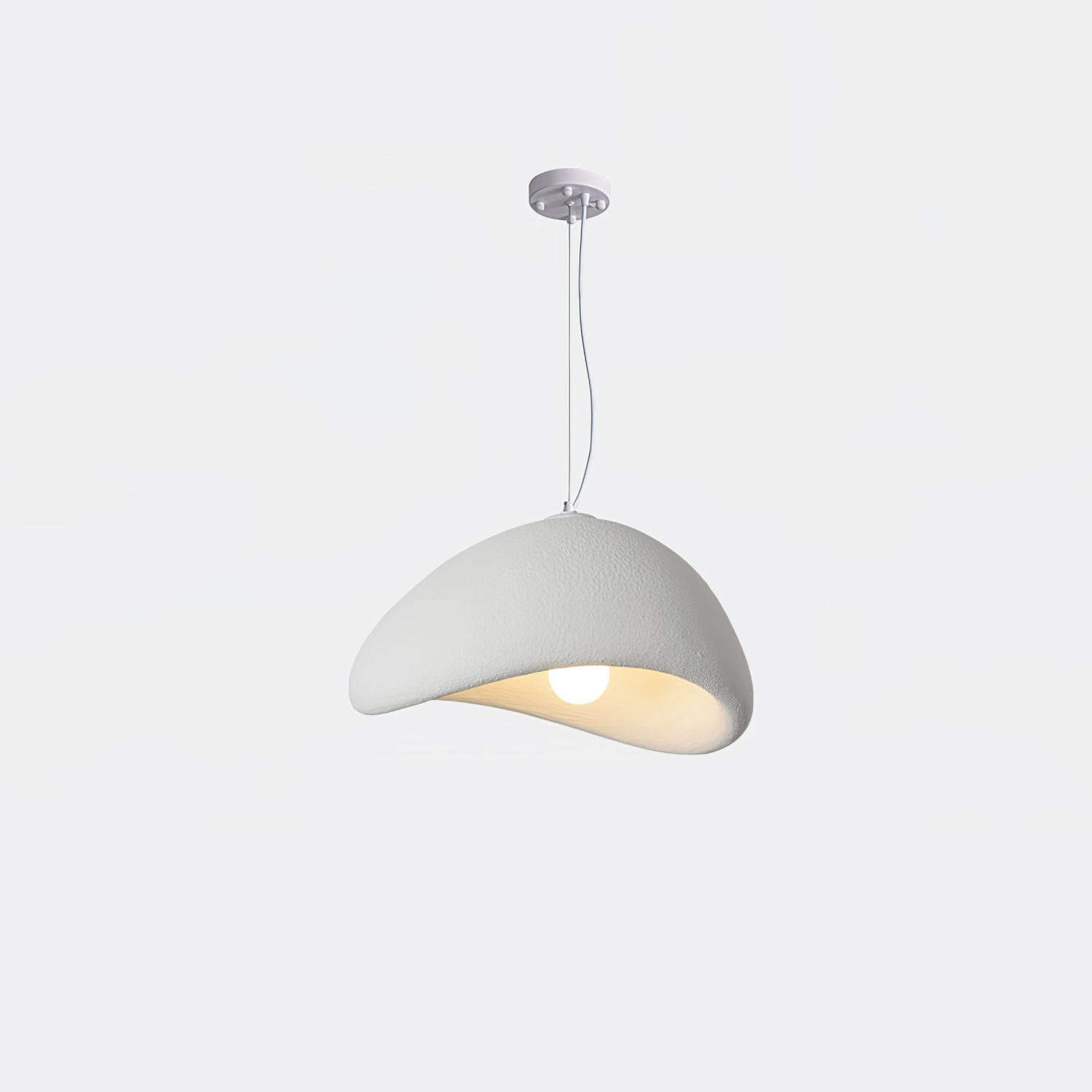 Moon Pendant Light LED 11.8 in Adjustable Grey White Indoor Ceiling Lamp | Thomler