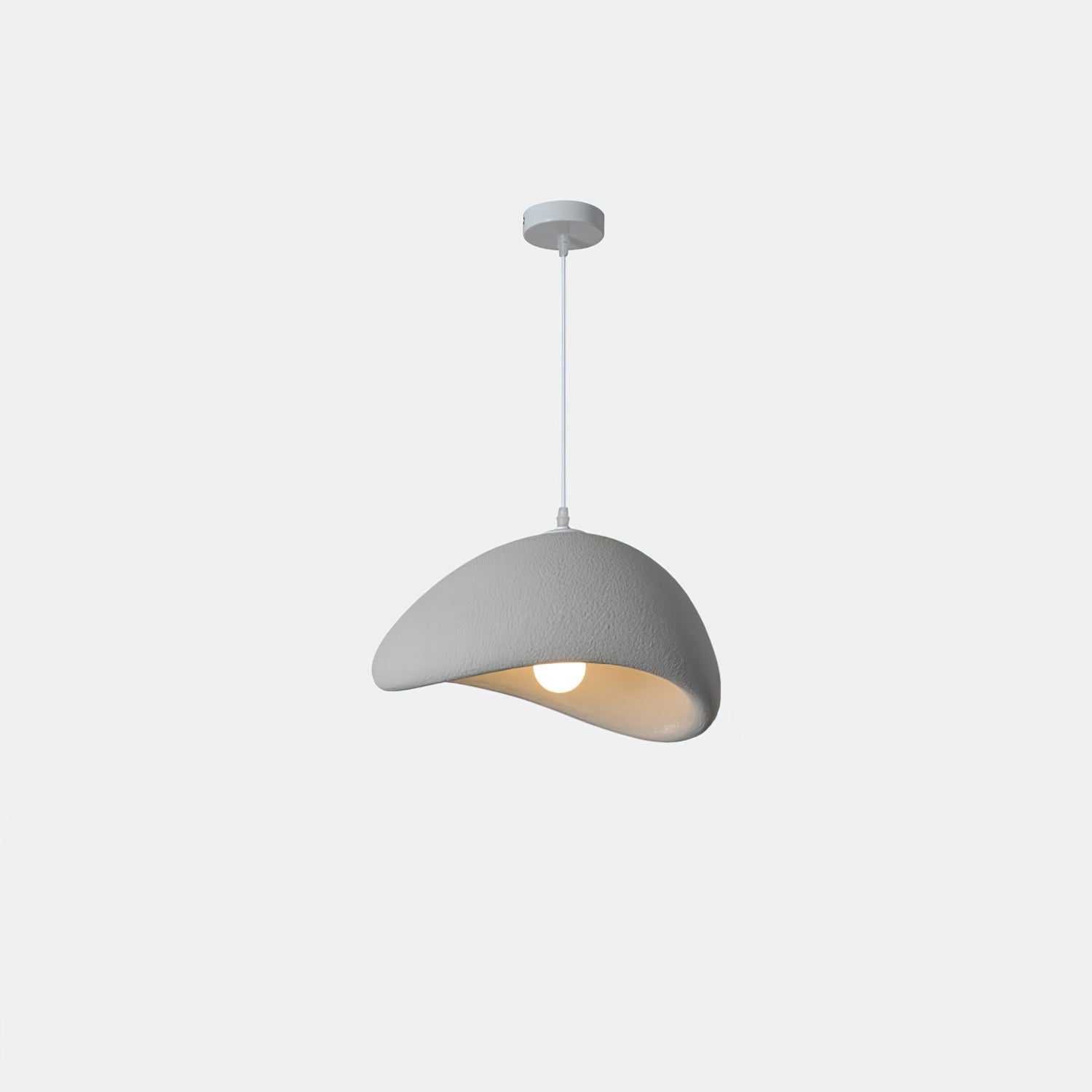 Moon Pendant Light LED 11.8 in Adjustable Grey White Indoor Ceiling Lamp | Thomler