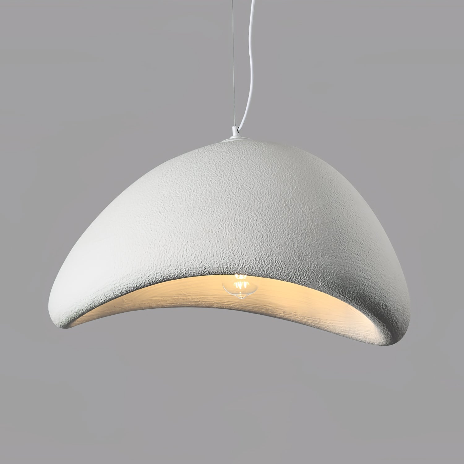 Moon Pendant Light LED 11.8 in Adjustable Grey White Indoor Ceiling Lamp | Thomler