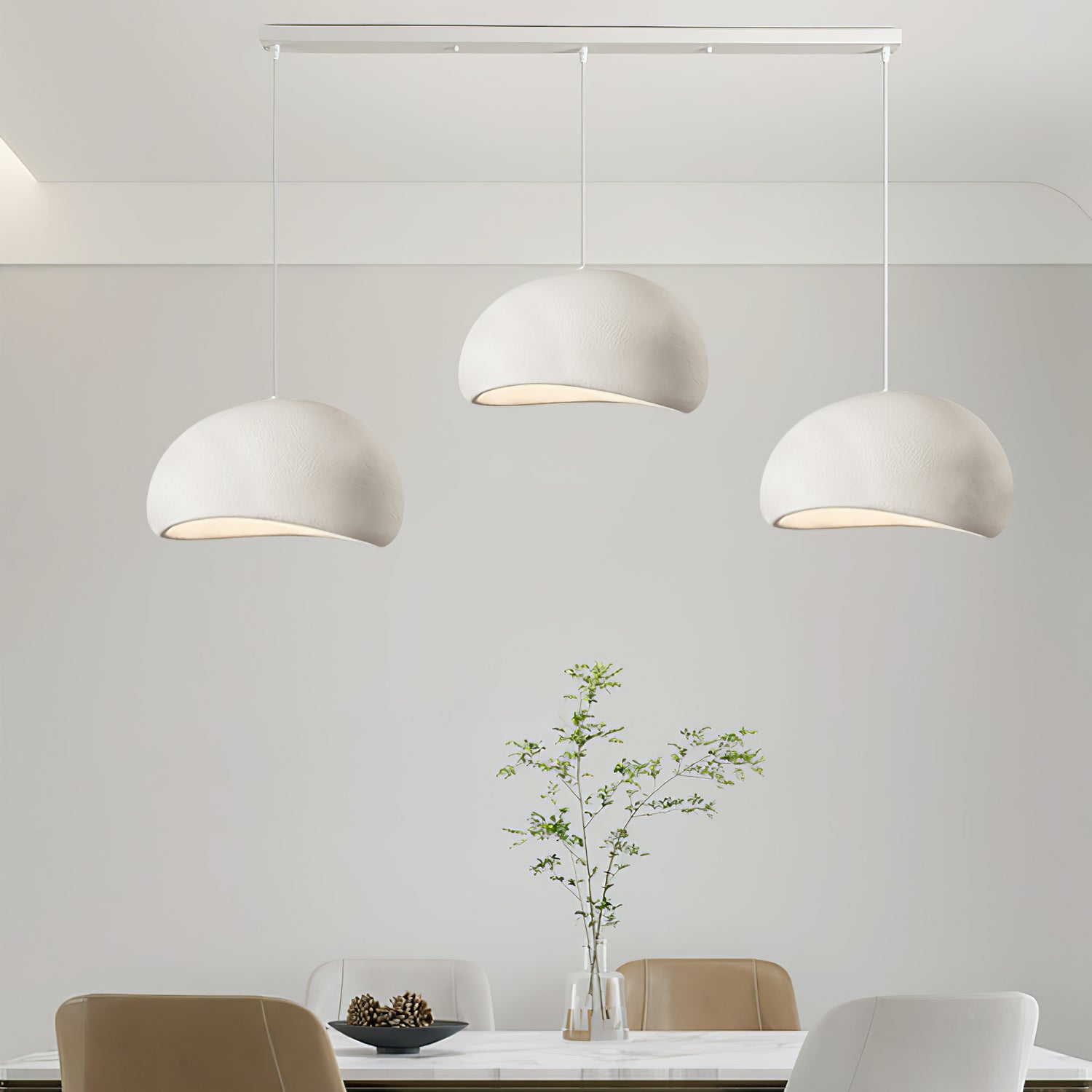 Khmara Pendant Light LED 11.8 in Grey Indoor Ceiling Lamp Adjustable Hanging | Thomler