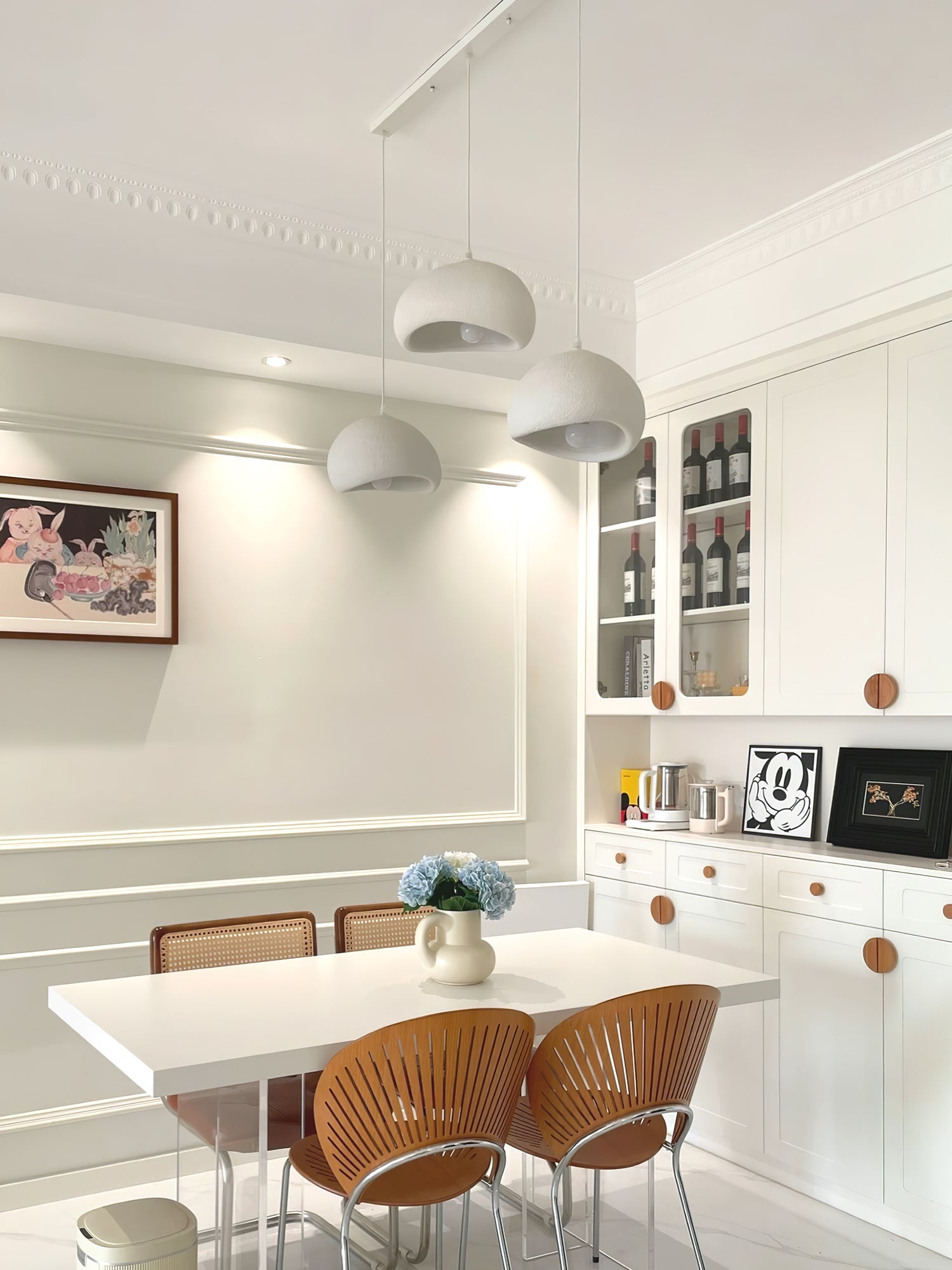 Khmara Pendant Light LED 11.8 in Grey Indoor Ceiling Lamp Adjustable Hanging | Thomler