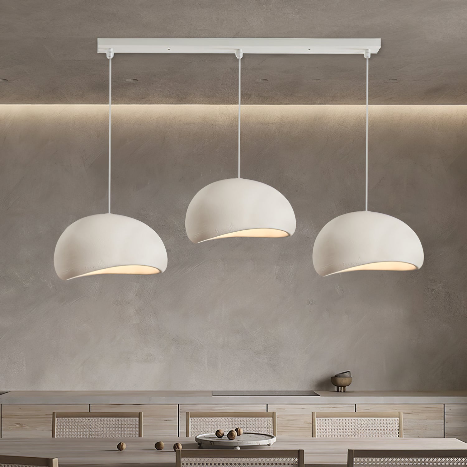 Khmara Pendant Light LED 11.8 in Grey Indoor Ceiling Lamp Adjustable Hanging | Thomler