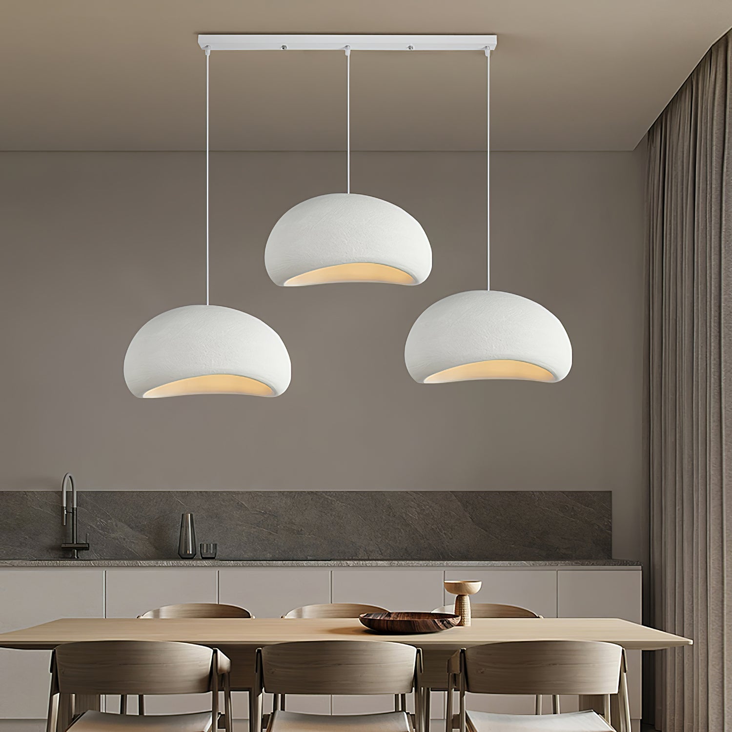 Khmara Pendant Light LED 11.8 in Grey Indoor Ceiling Lamp Adjustable Hanging | Thomler