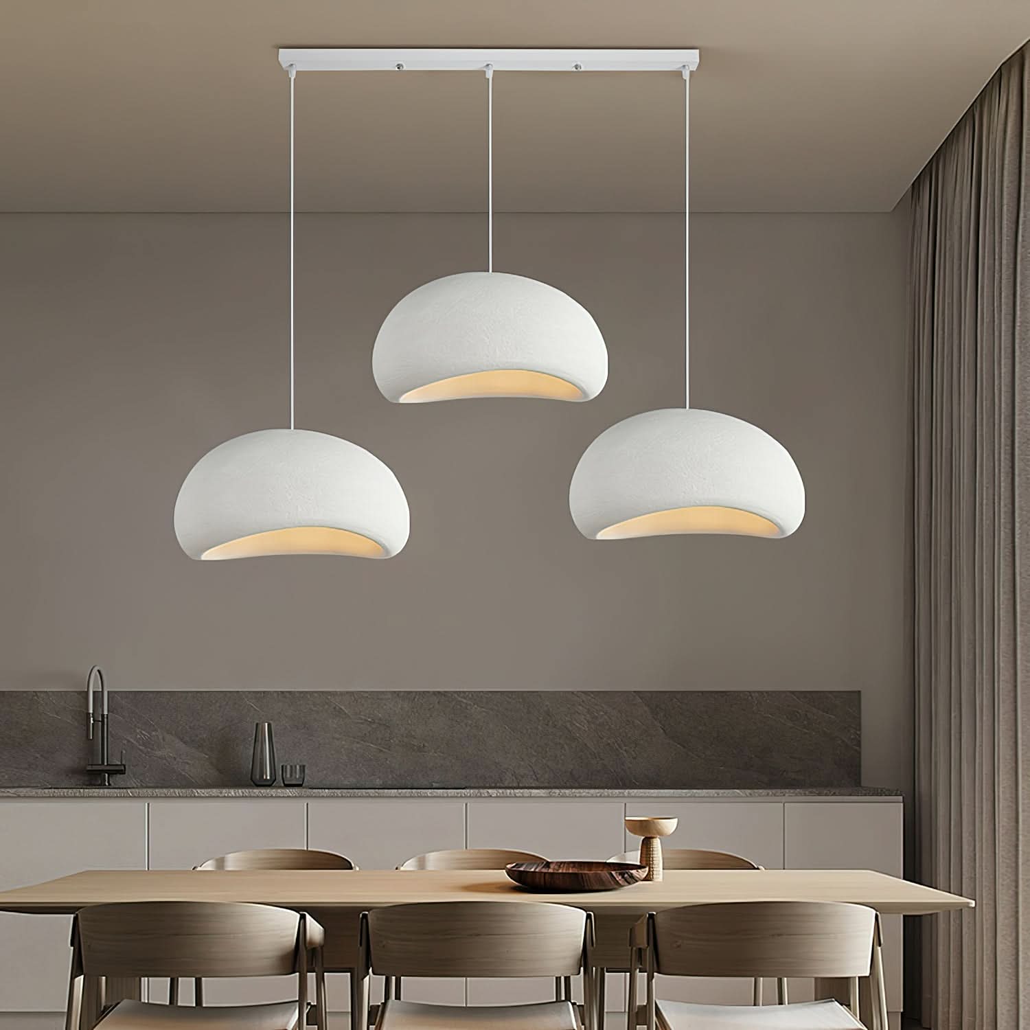 Pendant Light Polystyrene E27 Adjustable 120.0 cm White Dining Room Kitchen Hanging Ceiling Lamp Dimmable Modern | Thomler