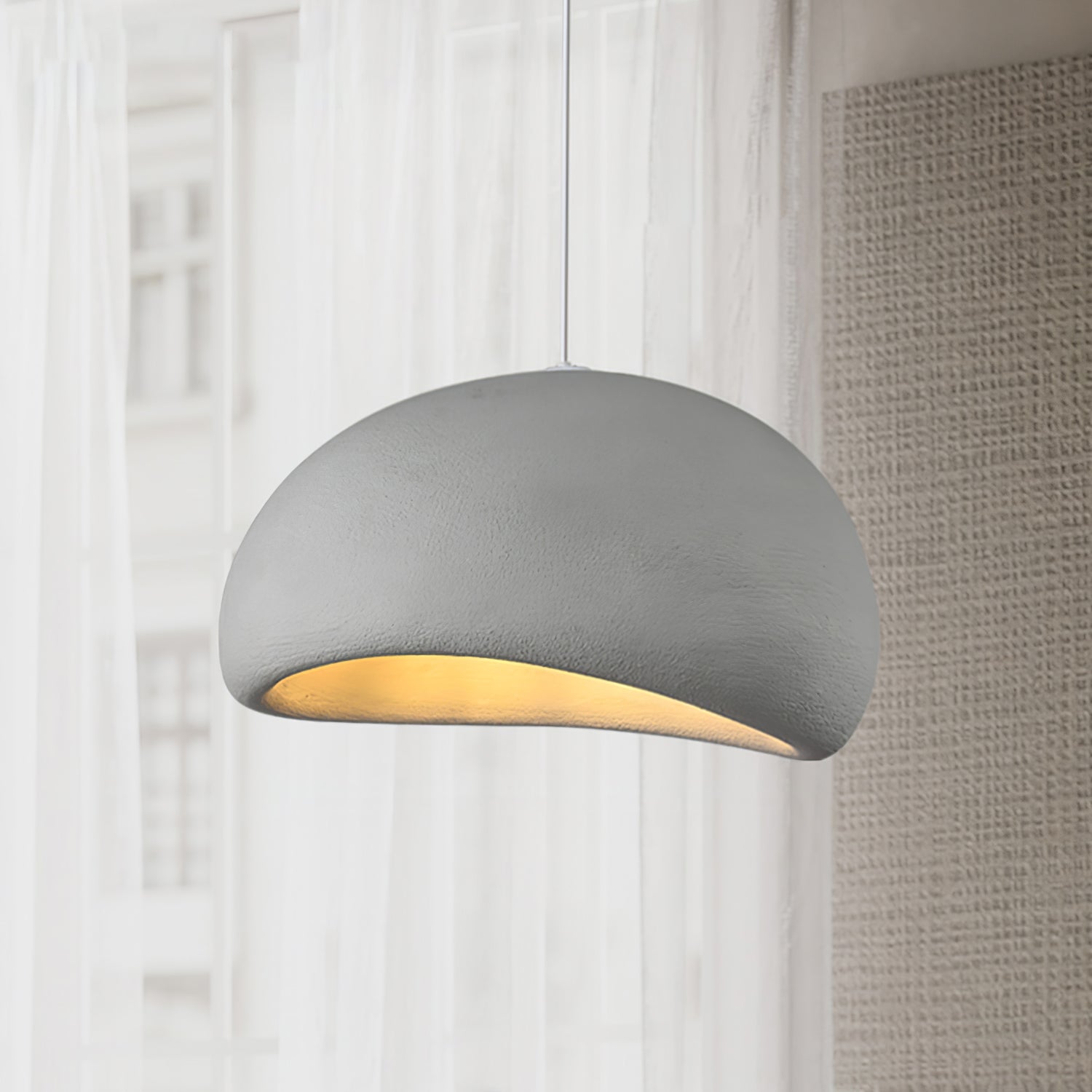 Khmara Pendant Light LED 11.8 in Grey Indoor Ceiling Lamp Adjustable Hanging | Thomler