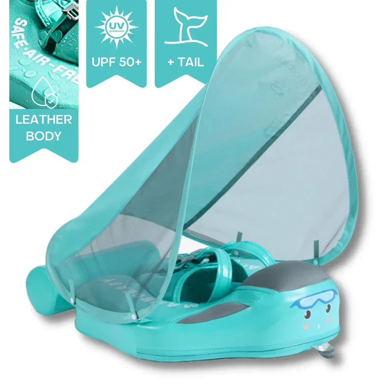 Inflatable Baby Float with Sun Canopy UPF 50+ for Pool Beach Water Play Safe Supportive Seat Ring for Infants Toddlers Ages 6-36 Months | Thomler
